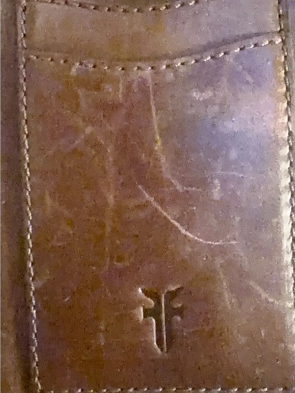 FRYE 💯 Distressed Leather phone/card case OTC “Melissa Bag.”